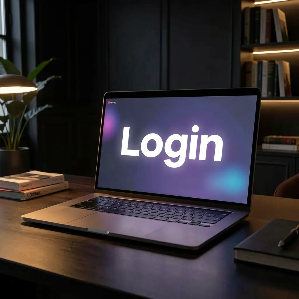 Close up of a laptop screen showing the F222 login page with a clear and simple sign in form for online casino access in Bangladesh